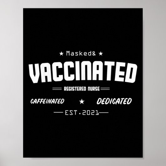 Gevaccineerde Grappige Humor Grafische Quote Gereg Poster (Voorkant)