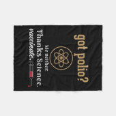 Gevaccineerde Grappige Humor Grafische Quote Weten Fleece Deken (Voorkant (Horizontaal))