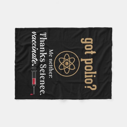 Gevaccineerde Grappige Humor Grafische Quote Weten Fleece Deken (Voorkant (Horizontaal))