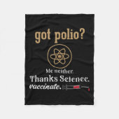 Gevaccineerde Grappige Humor Grafische Quote Weten Fleece Deken (Voorkant)