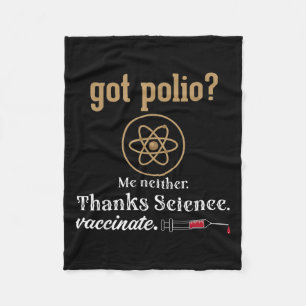 Gevaccineerde Grappige Humor Grafische Quote Weten Fleece Deken
