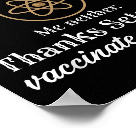 Gevaccineerde Grappige Humor Grafische Quote Weten Poster (Hoek)