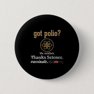 Gevaccineerde Grappige Humor Grafische Quote Weten Ronde Button 5,7 Cm