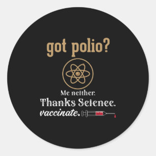 Gevaccineerde Grappige Humor Grafische Quote Weten Ronde Sticker