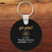 Gevaccineerde Grappige Humor Grafische Quote Weten Sleutelhanger (Voorkant)