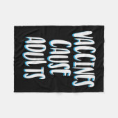 Gevaccineerde Grappige Humor Grafische Volwassenen Fleece Deken (Voorkant (Horizontaal))