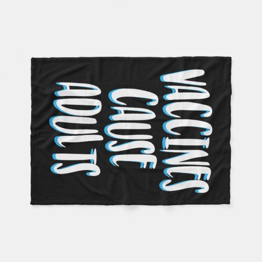 Gevaccineerde Grappige Humor Grafische Volwassenen Fleece Deken (Voorkant (Horizontaal))