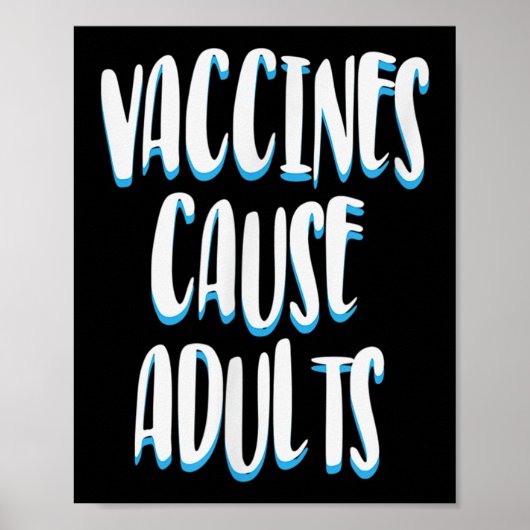 Gevaccineerde Grappige Humor Grafische Volwassenen Poster (Voorkant)