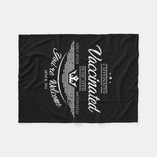 Gevaccineerde Grappige Humor Graphic Quote Volledi Fleece Deken (Voorkant (Horizontaal))
