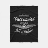 Gevaccineerde Grappige Humor Graphic Quote Volledi Fleece Deken (Voorkant)