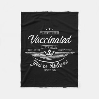 Gevaccineerde Grappige Humor Graphic Quote Volledi Fleece Deken
