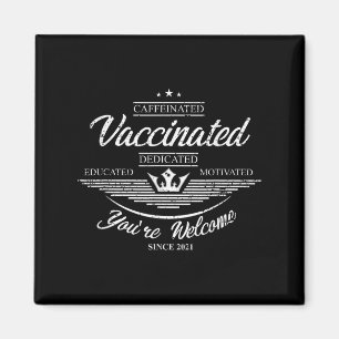 Gevaccineerde Grappige Humor Graphic Quote Volledi Magneet