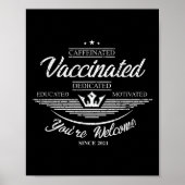 Gevaccineerde Grappige Humor Graphic Quote Volledi Poster (Voorkant)