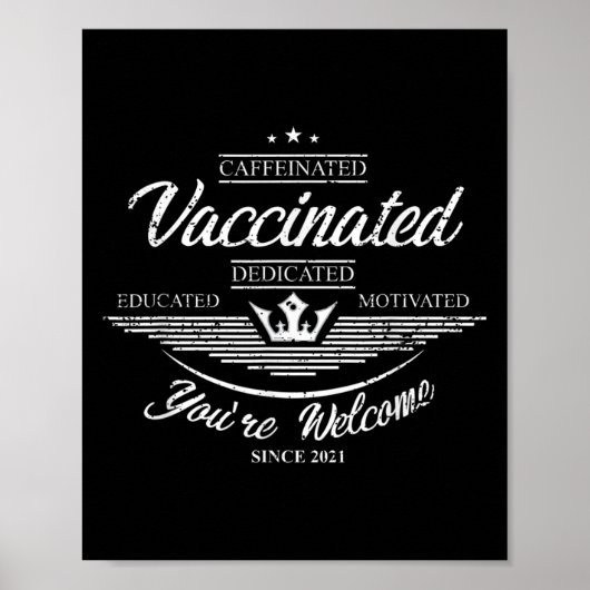 Gevaccineerde Grappige Humor Graphic Quote Volledi Poster (Voorkant)