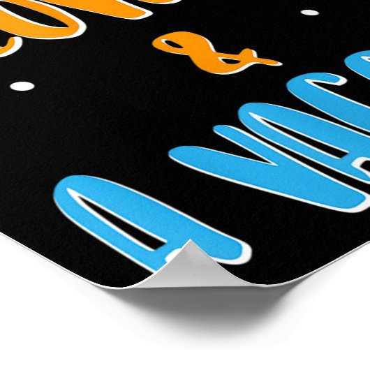 Gevaccineerde Grappige Humor Joke Graphic Quote Pe Poster (Hoek)