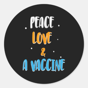Gevaccineerde Grappige Humor Joke Graphic Quote Pe Ronde Sticker