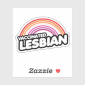 GEVACCINEERDE LESBIENNE STICKER (Vel)