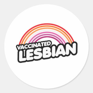 GEVACCINEERDE LESBISCHE RONDE STICKER