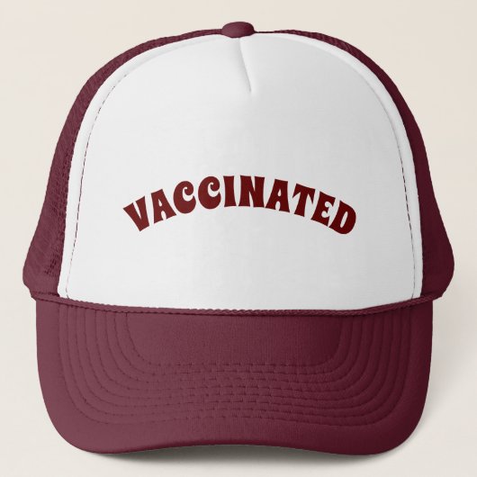 Gevaccineerde maroon bordeaux moderne aangepaste t trucker pet (Voorkant)