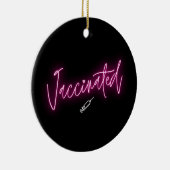 Gevaccineerde moderne neonkalligrafie Chic Girly C Keramisch Ornament (Rechts)