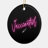 Gevaccineerde moderne neonkalligrafie Chic Girly C Keramisch Ornament (Links)