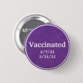 Gevaccineerde (Paarse) Button met aangepaste datum (Voorkant /achterkant)