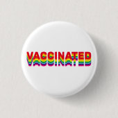 Gevaccineerde pride lgbt gay queer regenboogretro ronde button 3,2 cm (Voorkant)