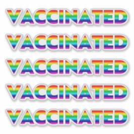 Gevaccineerde pride lgbt lgbtq gay rainbow kleuren sticker