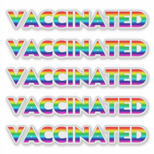 Gevaccineerde pride lgbt lgbtq gay rainbow kleuren sticker