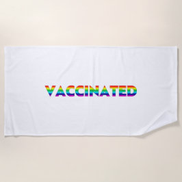Gevaccineerde pride lgbt lgbtq homoregenboogkleure strandlaken