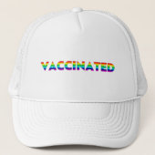 Gevaccineerde pride lgbt lgbtq homoregenboogkleure trucker pet (Voorkant)
