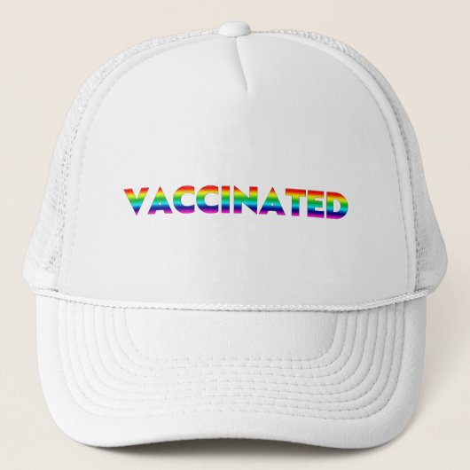 Gevaccineerde pride lgbt lgbtq homoregenboogkleure trucker pet (Voorkant)