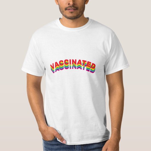 Gevaccineerde pride lgbt lgbtq t-shirt (Voorkant)