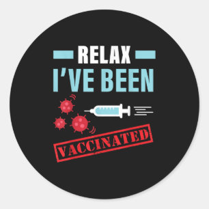 Gevaccineerde Quote Gevaccineerde Graphic Science  Ronde Sticker
