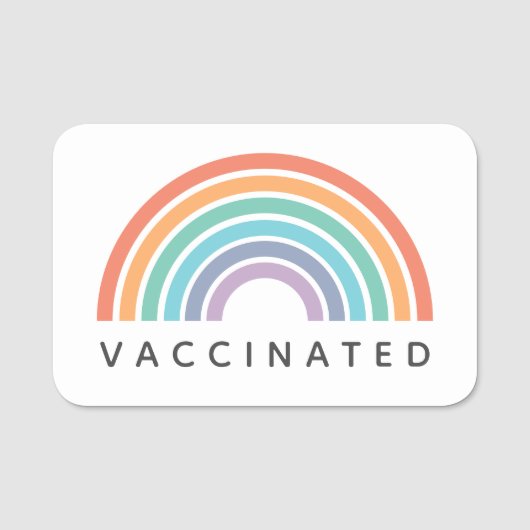 Gevaccineerde regenboog | Covid Coronavirus Badge (Voorkant)