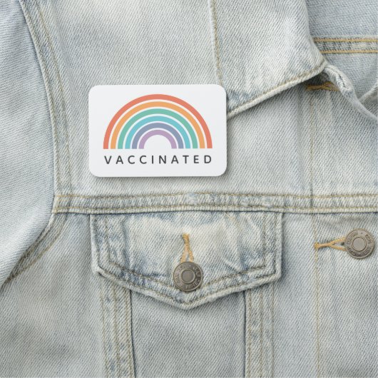 Gevaccineerde regenboog | Covid Coronavirus Badge (In situ)