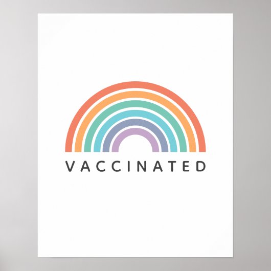 Gevaccineerde regenboog | Covid Coronavirus Vaccin Poster (Voorkant)