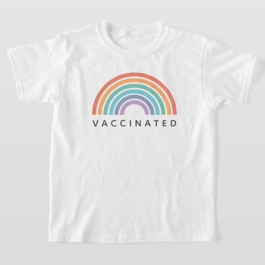 Gevaccineerde regenboog | Covid Coronavirus Vaccin T-shirt (Laagn)