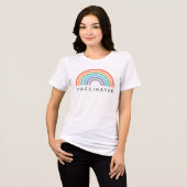 Gevaccineerde regenboog | Covid Coronavirus Vaccin Tri-Blend Shirt (Voorkant volledig)