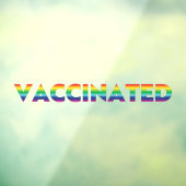 Gevaccineerde regenboog kleuren holebi pride raamsticker (Vel 3)