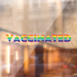 Gevaccineerde regenboog kleuren holebi pride raamsticker