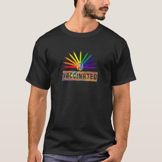 Gevaccineerde regenboog - volledig gevaccineerd 20 t-shirt (Voorkant)