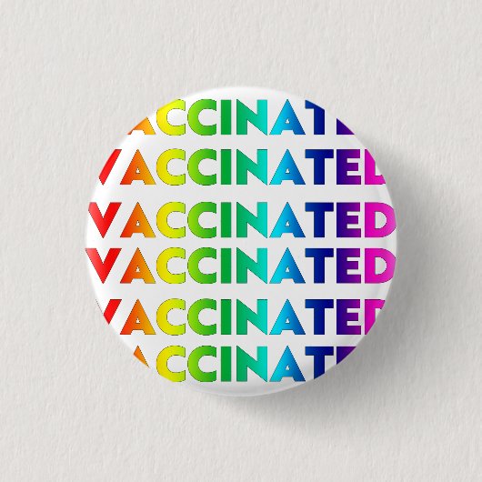 Gevaccineerde regenboogpride lgbt lgbtq homopatroo ronde button 3,2 cm (Voorkant)