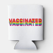 Gevaccineerde regenboogretro kleuren pride lgbt ga blikjeskoeler (Achterkant)