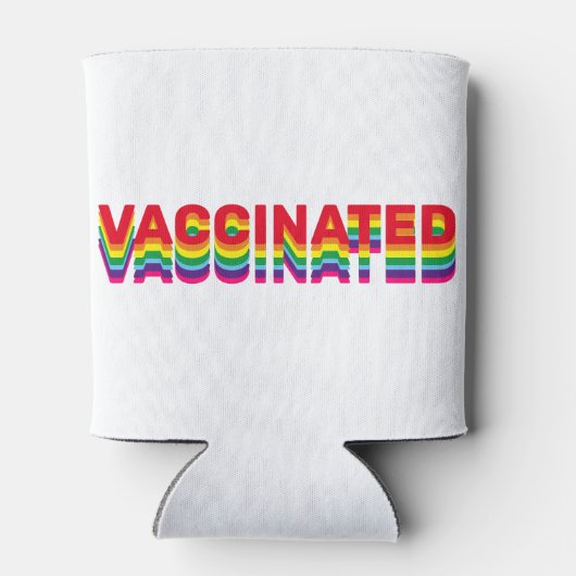 Gevaccineerde regenboogretro kleuren pride lgbt ga blikjeskoeler (Achterkant)