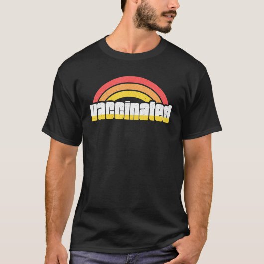 Gevaccineerde  regenboogzonsondergang Pro Vacc T-shirt (Voorkant)