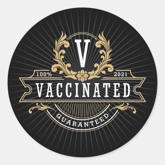 Gevaccineerde Sticker | Regal Emblem | VAX-d (Voorkant)