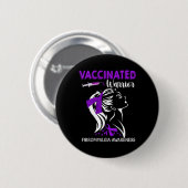 Gevaccineerde strijders met fibromyalgie ronde button 5,7 cm (Voorkant /achterkant)