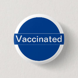 Gevaccineerde witte en blauwe Button