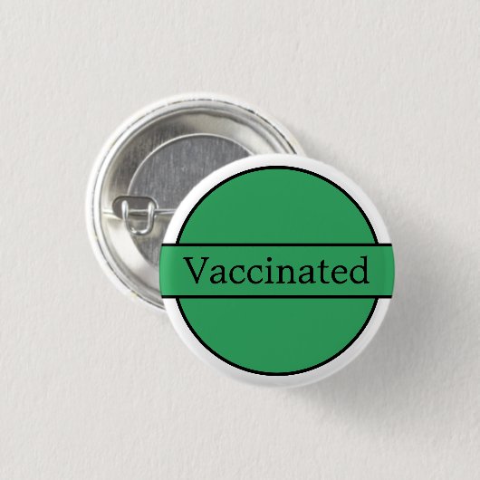 Gevaccineerde witte en groene Button (Voorkant /achterkant)